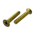 10 32 X 1 Brass Flat Head Phillips Machine Screws Pack Of 12 