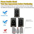 2pcs Key Fob Cover For Jeep Grand Cherokee L 2021 2022 2023 And Wagoneer Tpu Shell Case With Gold Ring Keychains White Size E5