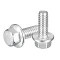 10pcs 1 4-20 X 5 8 Flanged Hex Head Bolts 304 Stainless Steelagon Screws Flange Hex Drive Grade For Machinery Industry Home 