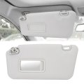 Driver Side Sun Visor Easy Installation Durable Car Sunshade Gray Interior With Mirror For 2009-2013 Vehicles Daily Commuters 