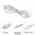 Uxcell 12ft 18 Lamp Cord With Switch 2 Pcs 300v Electronic Wire Insulated Heat Resistant Electronical Flexible Cable For Led