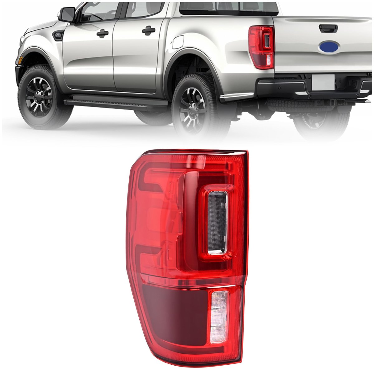 Led Tail Light Assembly For 2019 2023 Ford Ranger With Blind Spot Driver Side Left Red Lens Brake Running Signal Lamp Replaces