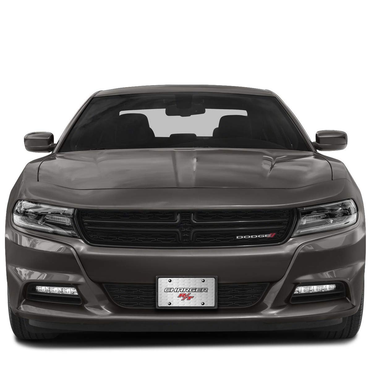 Dodge Charger R T 3d Logo On Pattern Brushed Aluminum License Plate Official Licensed