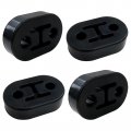 4 Pack Heavy Duty Rubber Exhaust Tail Pipe Mount Bracket Hanger Bushing Insulator Black