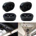 4 Pack Heavy Duty Rubber Exhaust Tail Pipe Mount Bracket Hanger Bushing Insulator Black