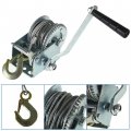 Waltyotur 800lbs Heavy Duty Hand Winch Crank Strap Gear With 8m Steel Wire Manual Operated Ratchet Atv Boat Trailer Marine