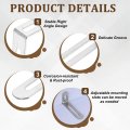 25pcs Adjustable L-shape Corner Brace 1 3 X 2 6 0 Metal Slotted 90 Degree Right Angle Shelf Bracket Support For Wooden