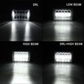 Cowone 4pcs 60w Cree Brightest 4x6 Inch Chrome Rectangular Led Headlights Replacement For H4651 H4652 H4656 H4666 H4668 H6545