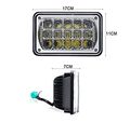 Cowone 4pcs 60w Cree Brightest 4x6 Inch Chrome Rectangular Led Headlights Replacement For H4651 H4652 H4656 H4666 H4668 H6545