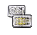 Cowone 4pcs 60w Cree Brightest 4x6 Inch Chrome Rectangular Led Headlights Replacement For H4651 H4652 H4656 H4666 H4668 H6545