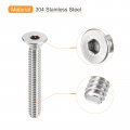 Uxcell 10-24x1-1 4 Flat Countersunk Head Socket Cap Screws 25pcs 304 Stainless Steel Hex Full Thread Bolts