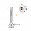 Uxcell 10-24x1-1 4 Flat Countersunk Head Socket Cap Screws 25pcs 304 Stainless Steel Hex Full Thread Bolts