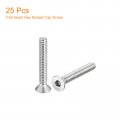 Uxcell 10-24x1-1 4 Flat Countersunk Head Socket Cap Screws 25pcs 304 Stainless Steel Hex Full Thread Bolts