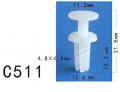 Autobahn88 Push-type Nylon Clip For Universal Use Type-4 Pack Of 20