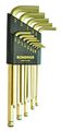 Bondhus 37937 Set Of 13 Balldriver L-wrenches With Goldguard Finish Long Length Sizes 050-3 8-inch 