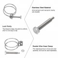 6pcs Double Wire Hose Clamp 43-48mm Adjustable Stainless Steel Clips With M8 Bolt For Dust Collection Pump Pipe