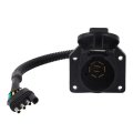 4-pin To 7-way Round Blade Trailer Adapter  Easy Installation Suitable For Light Display