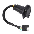 4-pin To 7-way Round Blade Trailer Adapter  Easy Installation Suitable For Light Display