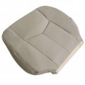 Driver Bottom And Top Lean Back Perforated Leather Seat Covers For Cadillac Escalade Esv Ext 2003 2004 2005 2006 Shale Light