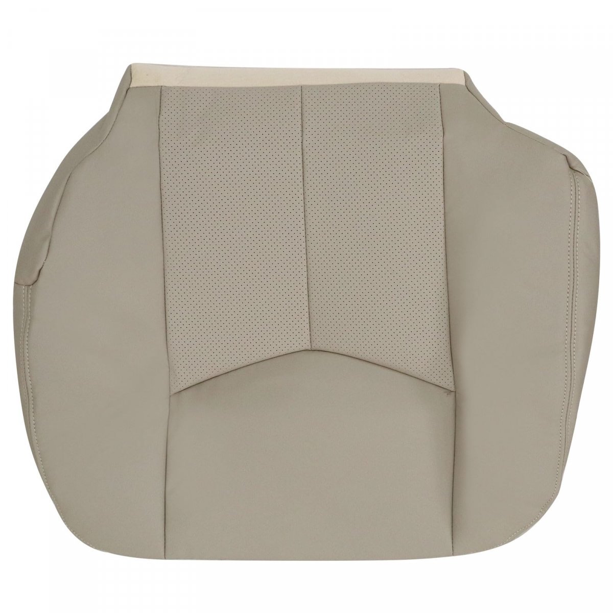 Driver Bottom And Top Lean Back Perforated Leather Seat Covers For Cadillac Escalade Esv Ext 2003 2004 2005 2006 Shale Light