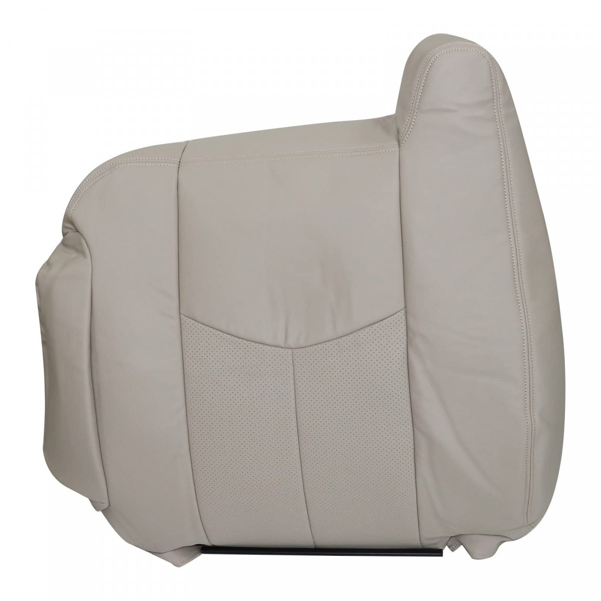 Driver Bottom And Top Lean Back Perforated Leather Seat Covers For Cadillac Escalade Esv Ext 2003 2004 2005 2006 Shale Light