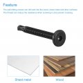 Uxcell Hex Socket Self Tapping Screws 10 X 1-3 4 410 Stainless Steel Sheet Metal Flat Head Drilling Screw 50pcs Black