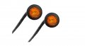Set Of 2 3 4 Bullet Amber Mini Round Led Light Clearance Side Marker Truck Trailer 