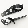 Side Mount Headlight Clamp Brackets For Motorcycles With 34mm To 46mm Fork Tubes Universal Black Steel Mounting 6 5 In Length 