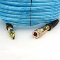 Interstate Pneumatics Hu140 Light Blue Polyurethane Pu Hose X00 Feet 200 Psi With Two 1 4 One 1 4 Industrial Steel Coupler And 