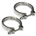3 25 Inches Id V-band Clamp Stainless Steel 10 Mm Lock Bolt Universal Use For Outer Diameter Tube Pack Of 2 