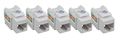 Imbaprice 5-pack Cat6 Rj45 Punch-down Keystone Jack In White 
