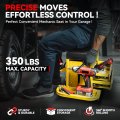 Mechanic Rolling Seat With 3 Storage Drawers And Tool Tray Heavy Duty Steel Frame Padded Cushion 350 Lbs Capacity Yellow