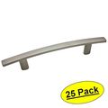 Cosmas 2363-4sn Satin Nickel Subtle Arch Cabinet Hardware Handle Pull 4 Hole Centers 25 Pack 