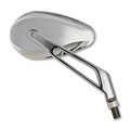 Ken Sean 942051 Newxtreme Chrome Short Billet Stem Universal Teardrop Mirror 