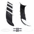 Httmt- White Universal Motorcycle Front Fairing Winglets Side Spoilers Dynamic Wing Sticker P N Gzsp-sp028