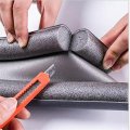 Homozy 93cm Flexible Door Bottom Seal Strip Guard Foam Weatherstrip Gray 93x10cm