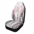 Alaza Car Seat Covers Full Set Paris Eiffel Tower Couple Pink Floral Vehicle Cushion Cover Fit For Most Sedan Truck And Suv