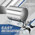 Auto Dynasty 2 Inches Butt Joint Band Exhaust Muffler Seal Clamp Sleeve Universal Use For Outer Diameter Pipe Stainless Steel