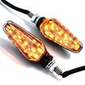 2x 8mm Motorcycle Accessories Black Racing 18 Led Turn Signal Light Indicator Lens Blinker Universal For Suzuki Honda Kawasaki
