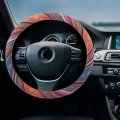 X Autohaux 40cm 16 Inch Universal Car Steering Wheel Cover Wear Resistant With Ethnic Style Multicolor Printing Pattern