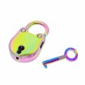 Cute Colorful Mini Heart Padlock With Key Zinc Alloy Small Lock For Jewelry Box Purse Handbag Backpack Cabinet Suitcase Locker 