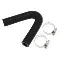 1 Set 16mm 0 63 Id 102mm 4 02 Length 135a Black Car Silicone Hose With Clamps Coolant Universal 
