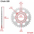 Caltric Drive Chain And Sprockets Kit Compatible With Honda Cmx250c Rebel 250 1996 1997 1998 1999-2016