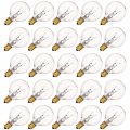 G40 Replacement Light Bulbs 25 Pack 5w Clear Globe For E12 C7 Candelabra Base 1 5 In Dimmable Warm White Incandescent Indoor 