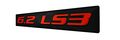 6 2 Ls3 Red On Black Highly Polished Real Aluminum Emblem
