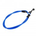 Qiilu 90cm Brake Oil Gas Line Pipe Universal Motorcycle Hose Braided Steel Clutch Fuel For Bike Enduro Motocross Blue