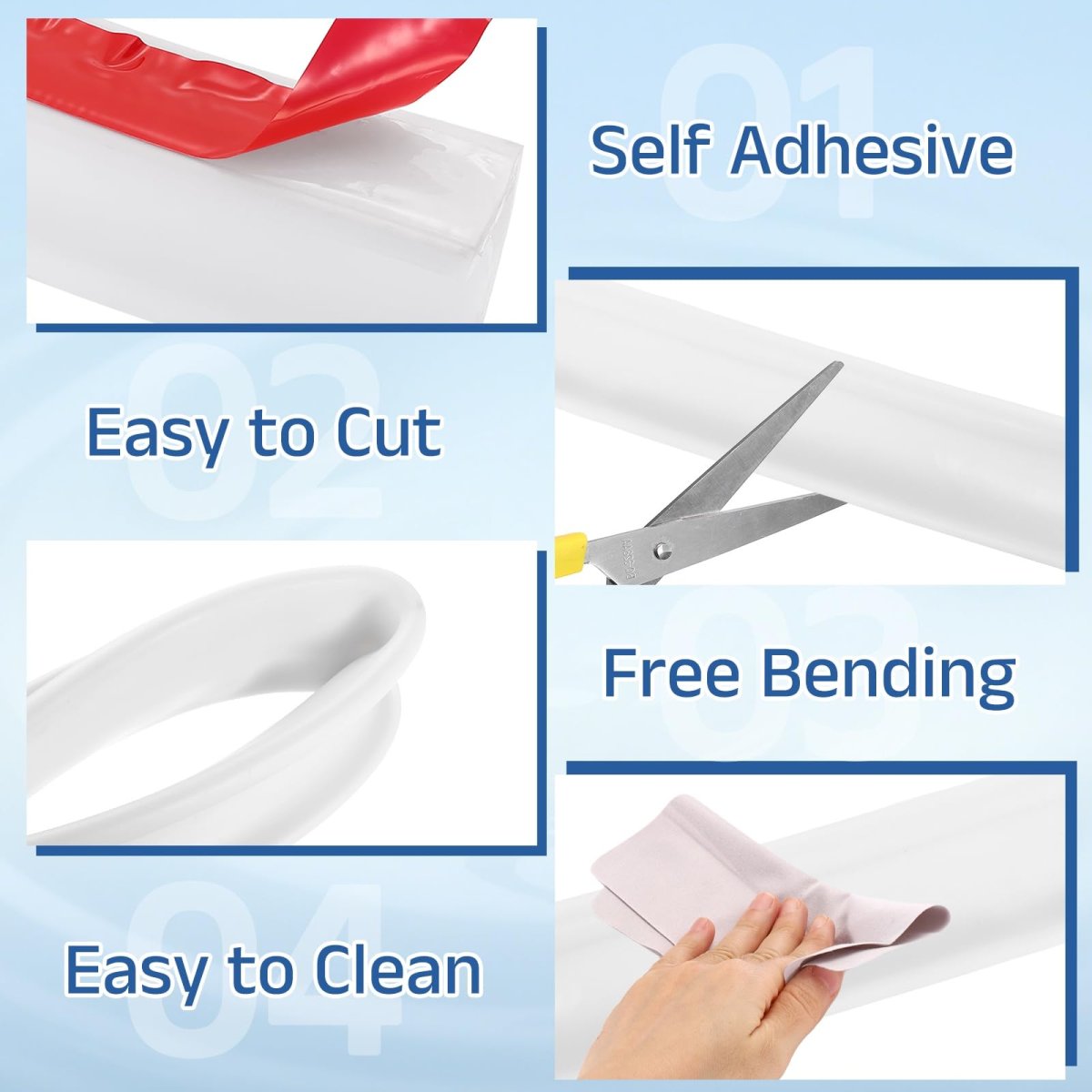 Flexible Shower Water Barrier 39 Tpe Edge Stopper Blocker Splash Guard For Bathtub Sink Washing Machine Dry And Wet Separation
