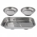 Abn Magnetic Trays 3pk Bowl Mechanic Metal Tray Steel Magnet Screw And Bolt Bowls For Tools Small Parts