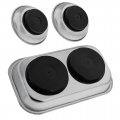 Abn Magnetic Trays 3pk Bowl Mechanic Metal Tray Steel Magnet Screw And Bolt Bowls For Tools Small Parts