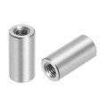 12pcs M3 Round Connector Nuts 304 Stainless Steel Coupling 8mm 0 31 Length Sleeve Rod Bar Stud Nut For Bracket M3x8x6mm 
